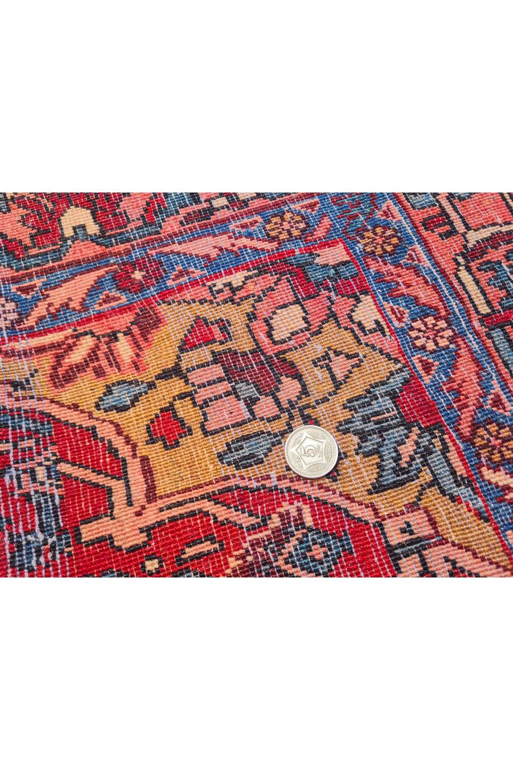 Amazing Hand Knotted Antique Bijour Wool Area Rug 5.3 x 3.6 Ft