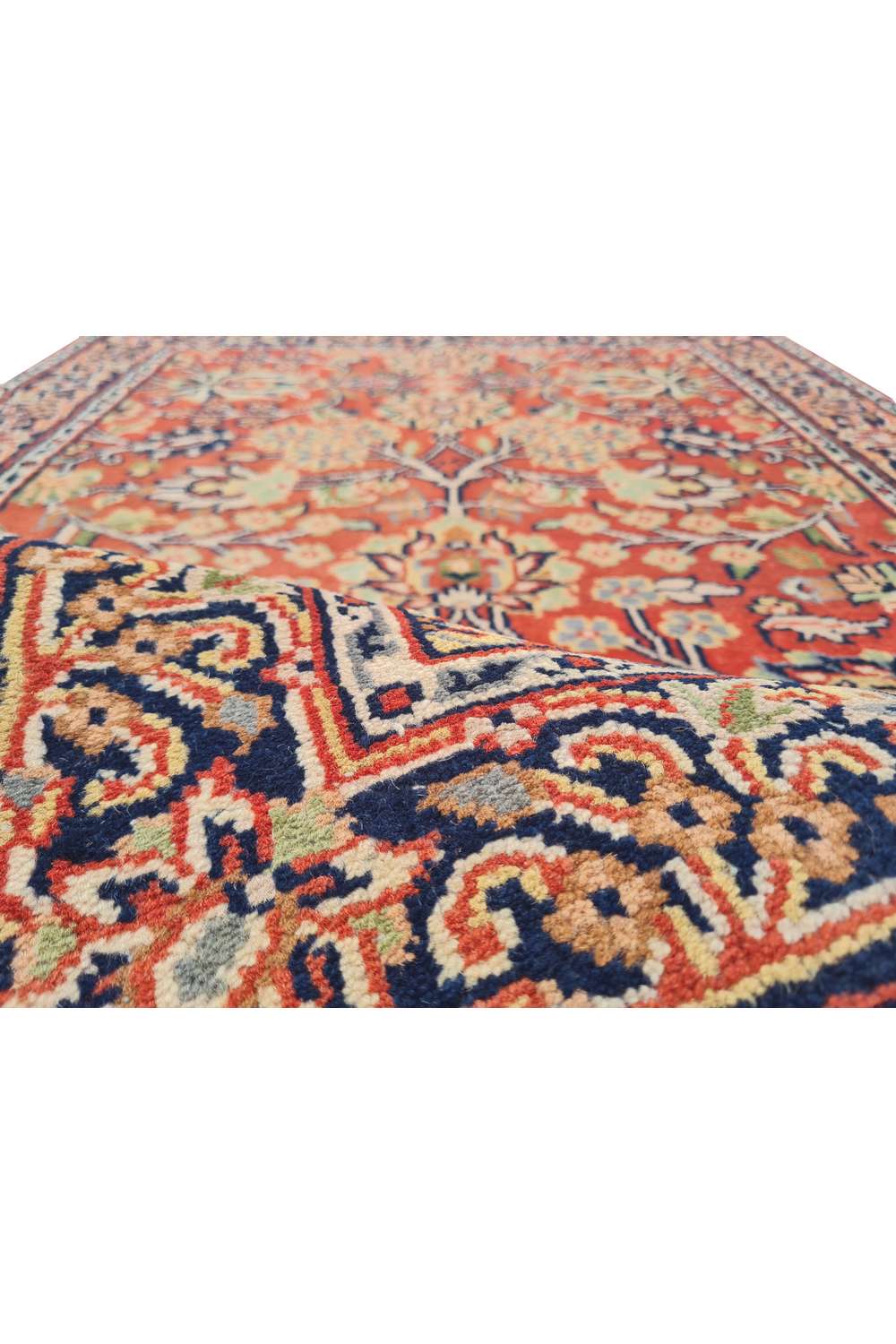 Amazing Hand Knotted Vintage Saroukh Wool Area Rug 5.3 x 2.11 Ft
