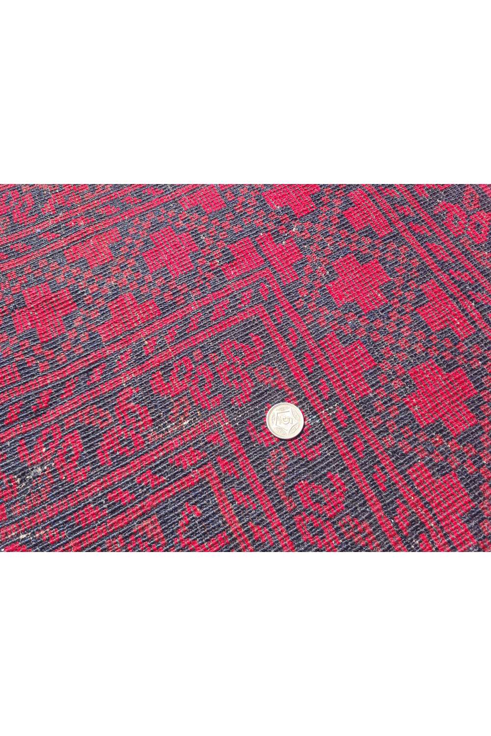 Amazing Hand Knotted Vintage Afghan Turkmen Felpah Wool Area Rug 14.1 x 10.5 Ft
