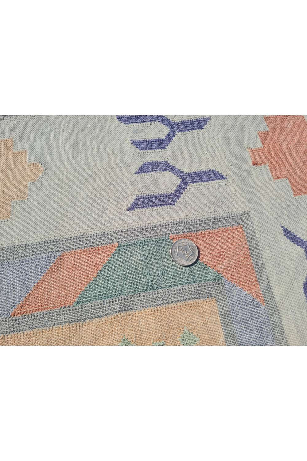 Amazing Hand Knotted Vintage Flat Weave Kilim Area Rug 8 x 6 Ft