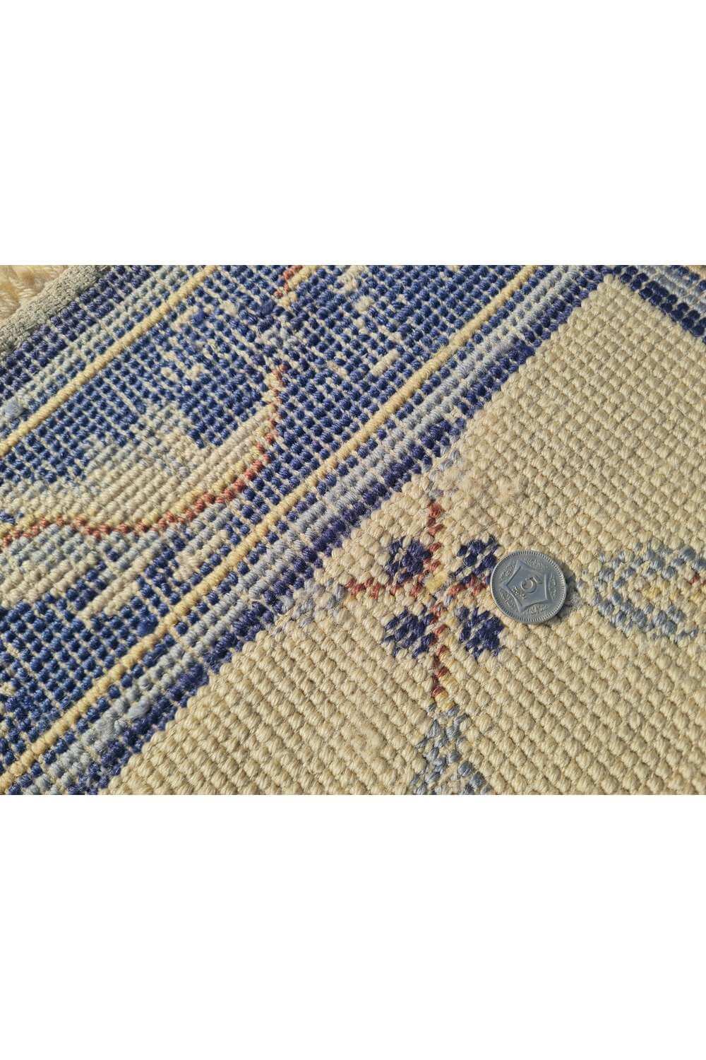 Hand Knotted Vintage Flat Weave France Kilim Kilim Wool Area Rug 6.3 x 4.3 Ft