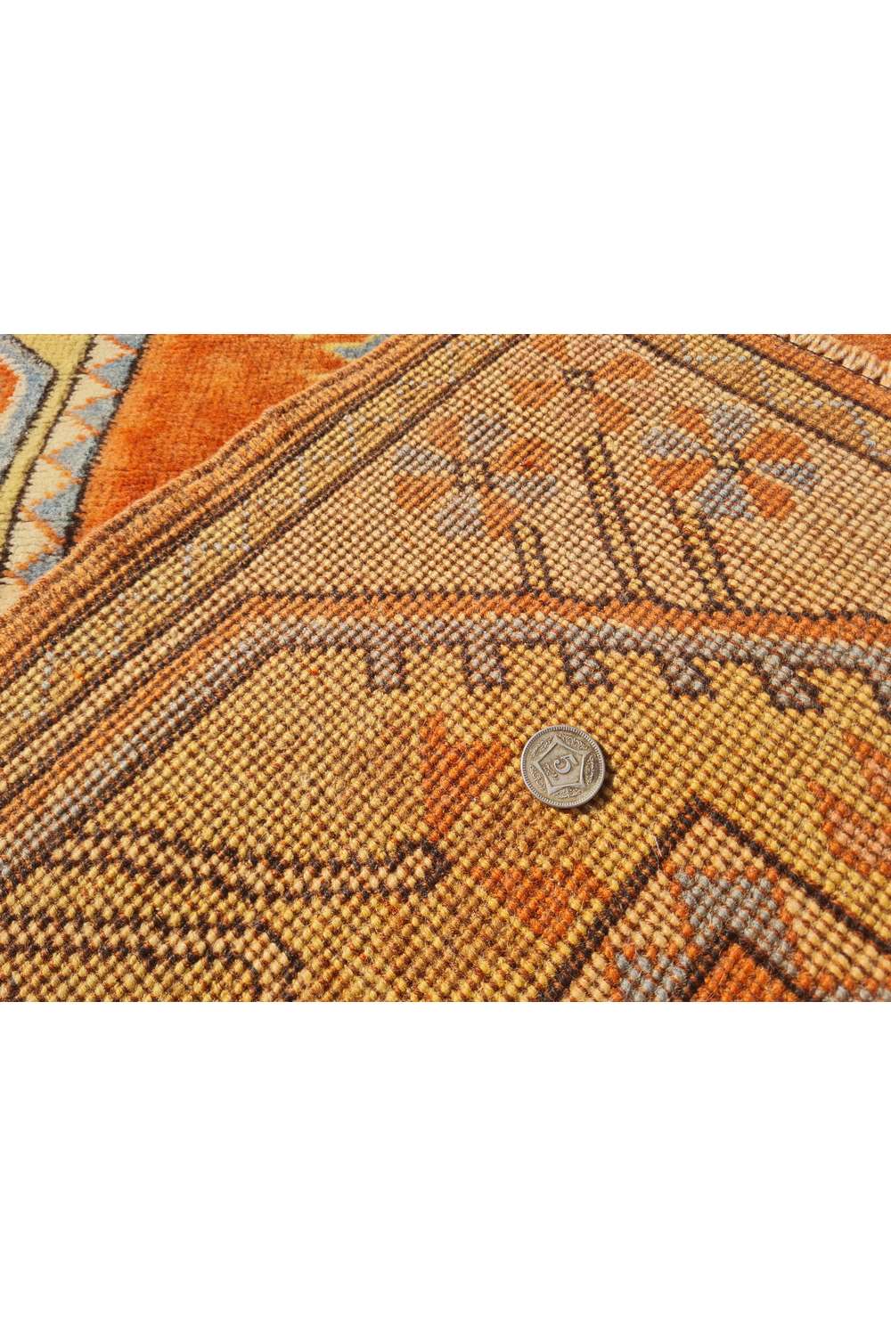 Amazing Hand Knotted Vintage Turkish Kurdi Wool Area Runner Rug 6.5 x 2.8 Ft