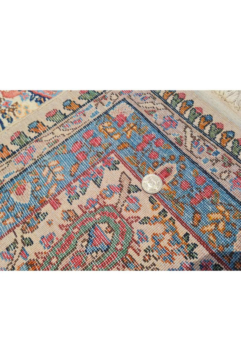 Authentic Hand Knotted Antique Tribal Qirmoun Wool Area Rug 12.4 x 9.9 Ft