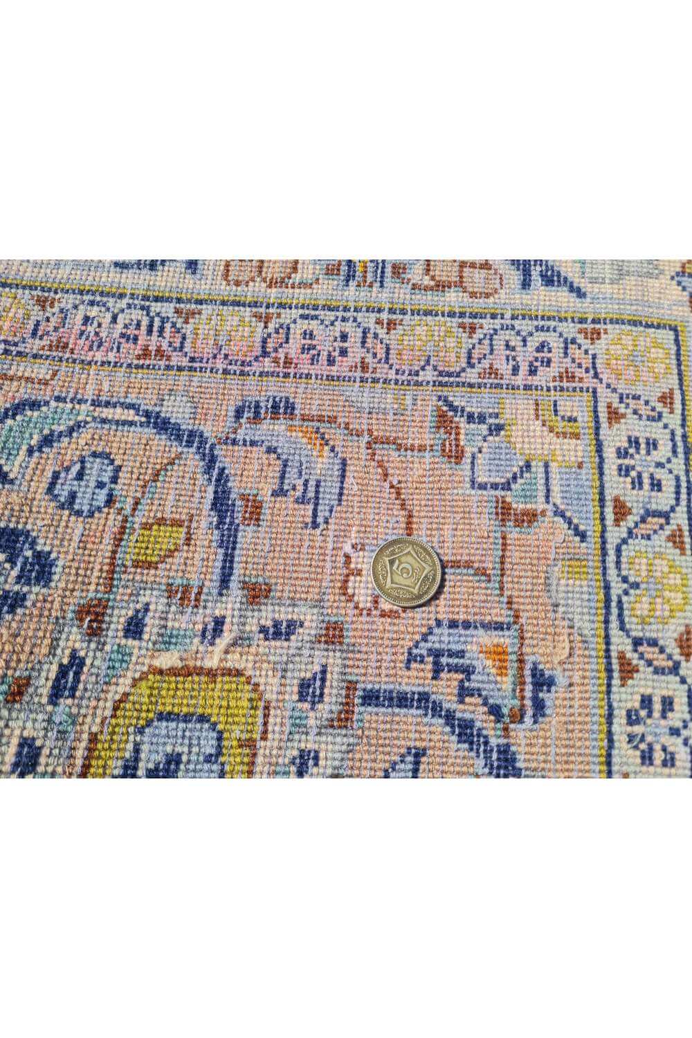 Amazing Hand Knotted Vintage Qashoun Wool Area Rug 12.5 x 8.1 Ft