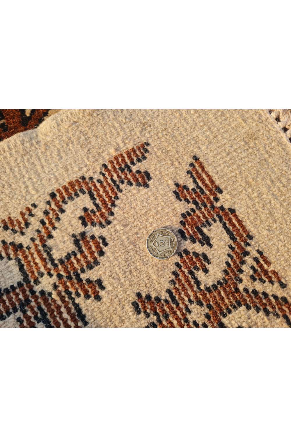 Amazing Hand Knotted Vintage Moroccan Wool Area Rug 11.0 x 8.5 Ft