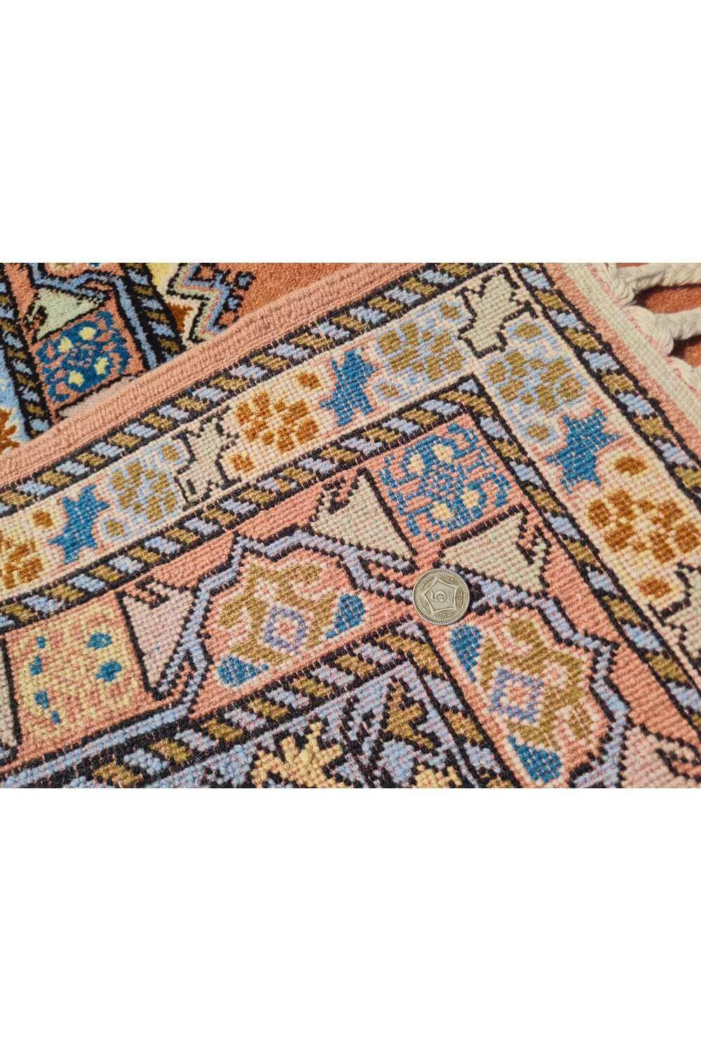 Amazing Hand Knotted Vintage Turkish Qaisery Wool Area Rug 9.10 x 6.6 Ft