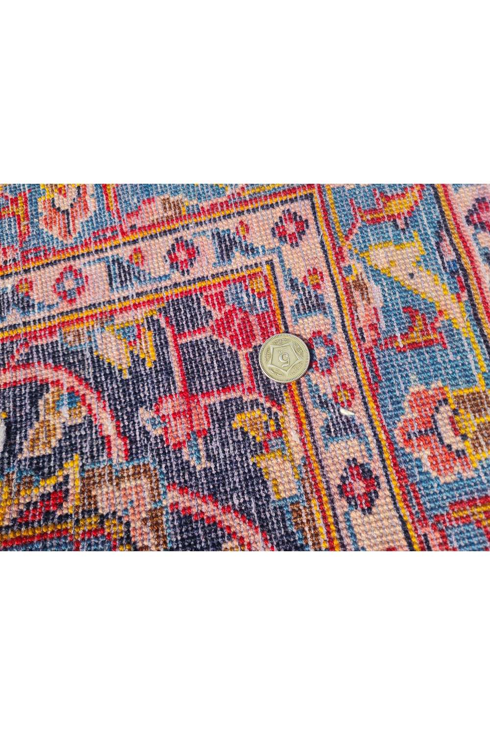 Amazing Hand Knotted Antique Persian Kashaan Wool Area Rug 13.7 x 10.0 Ft