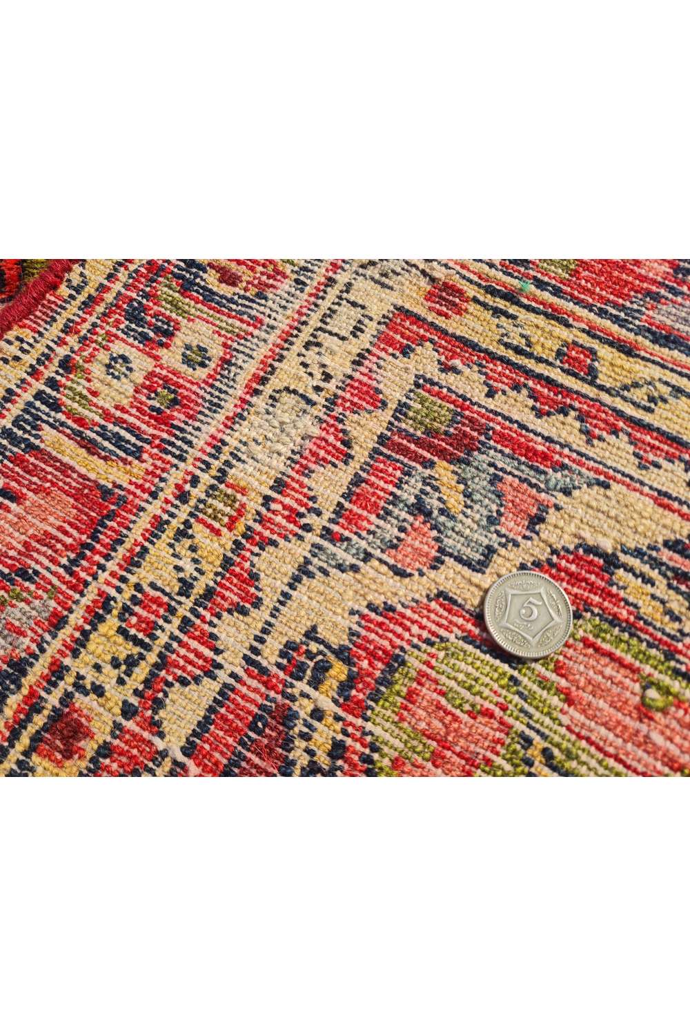 Handmade Hand Knotted Antique Hamidoun Wool Area Runner Rug 6.8 x 2.5 Ft