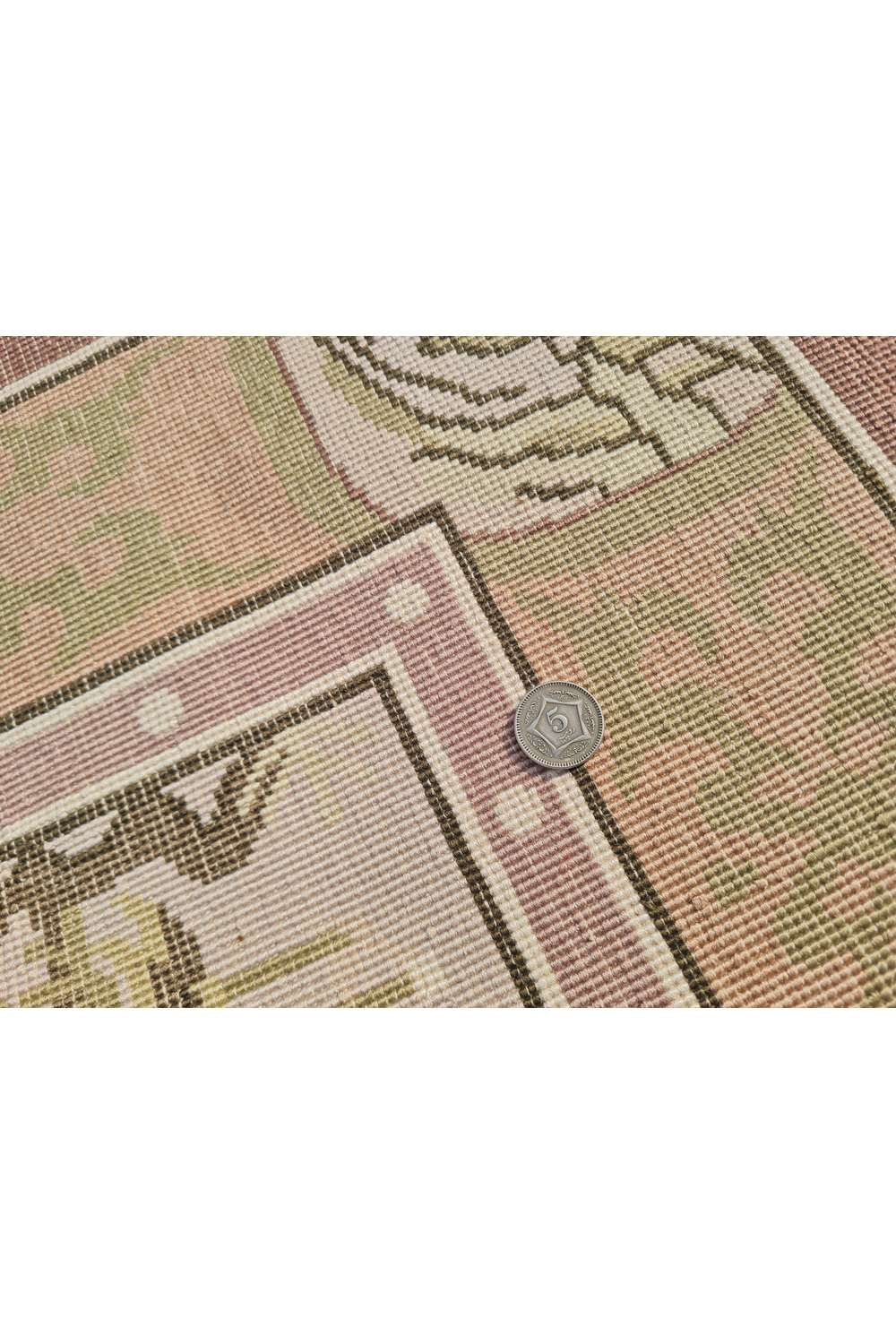 Amazing Hand Knotted Vintage Sino Pictorial Silk Area Rug 5.1 x 3.1 Ft