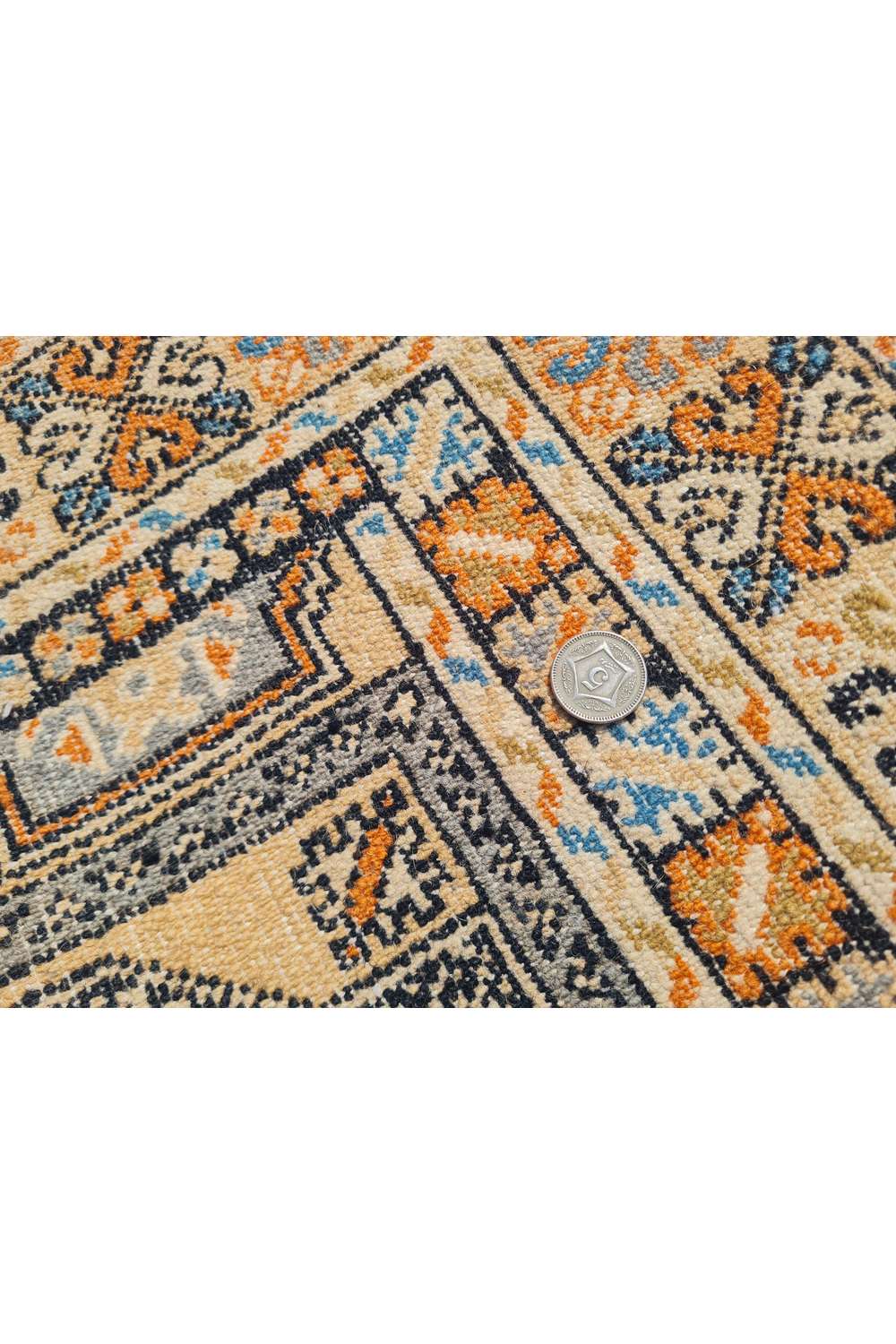 Amazing Hand Knotted Vintage Moroccan Wool Area Rug 7.2 x 4.11 Ft