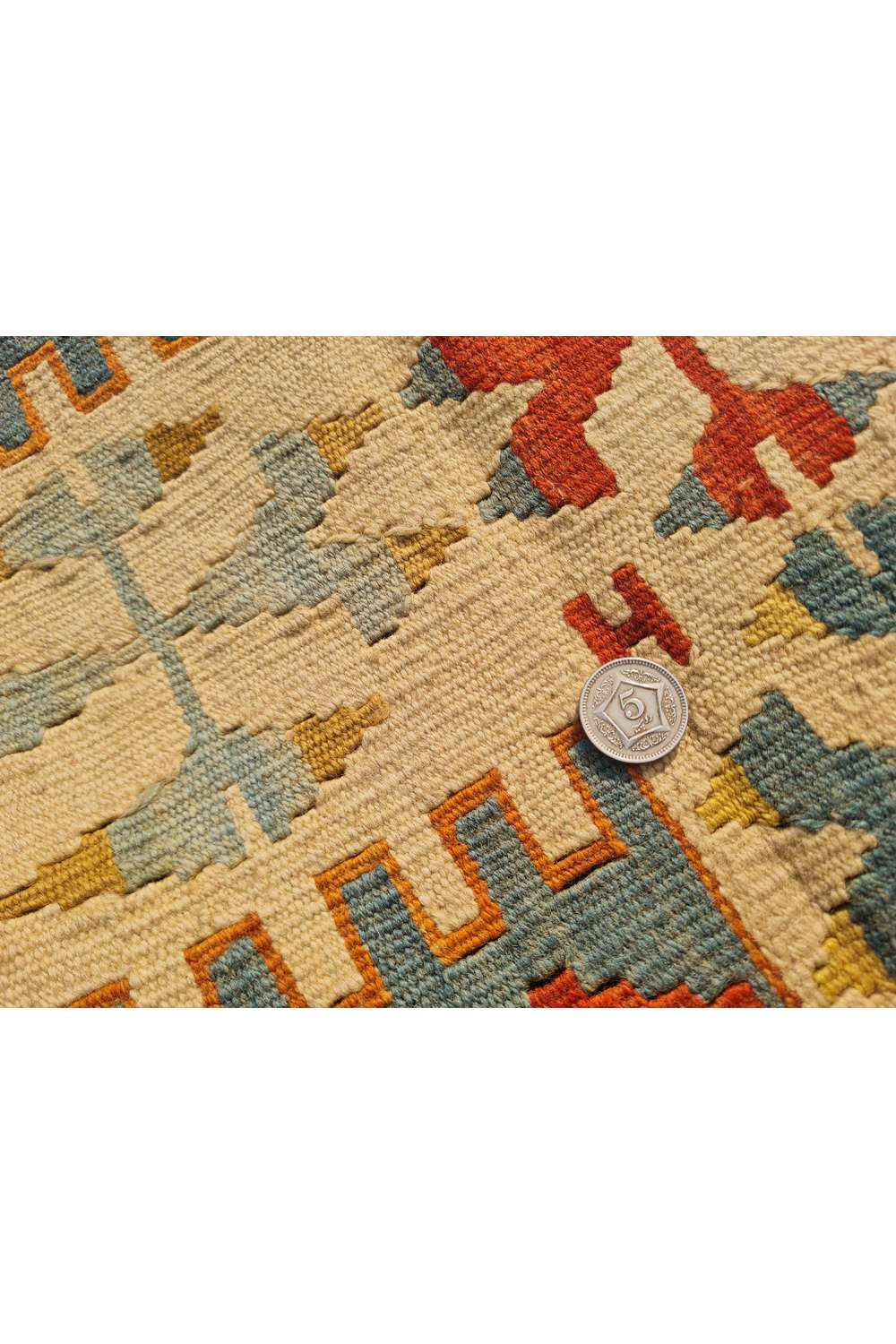 Hand Knotted Vintage Flat Weave Turkish Kilim Kilim Wool Area Rug 5.5 x 3.10 Ft
