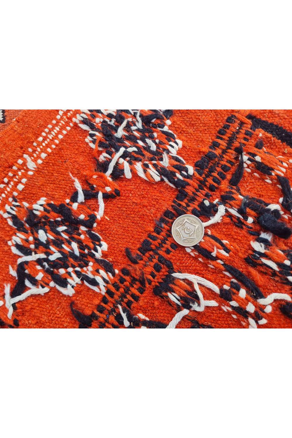 Hand Knotted Vintage Flat Weave Morocco Kilim Kilim Wool Area Rug 4.10 x 2.8 Ft