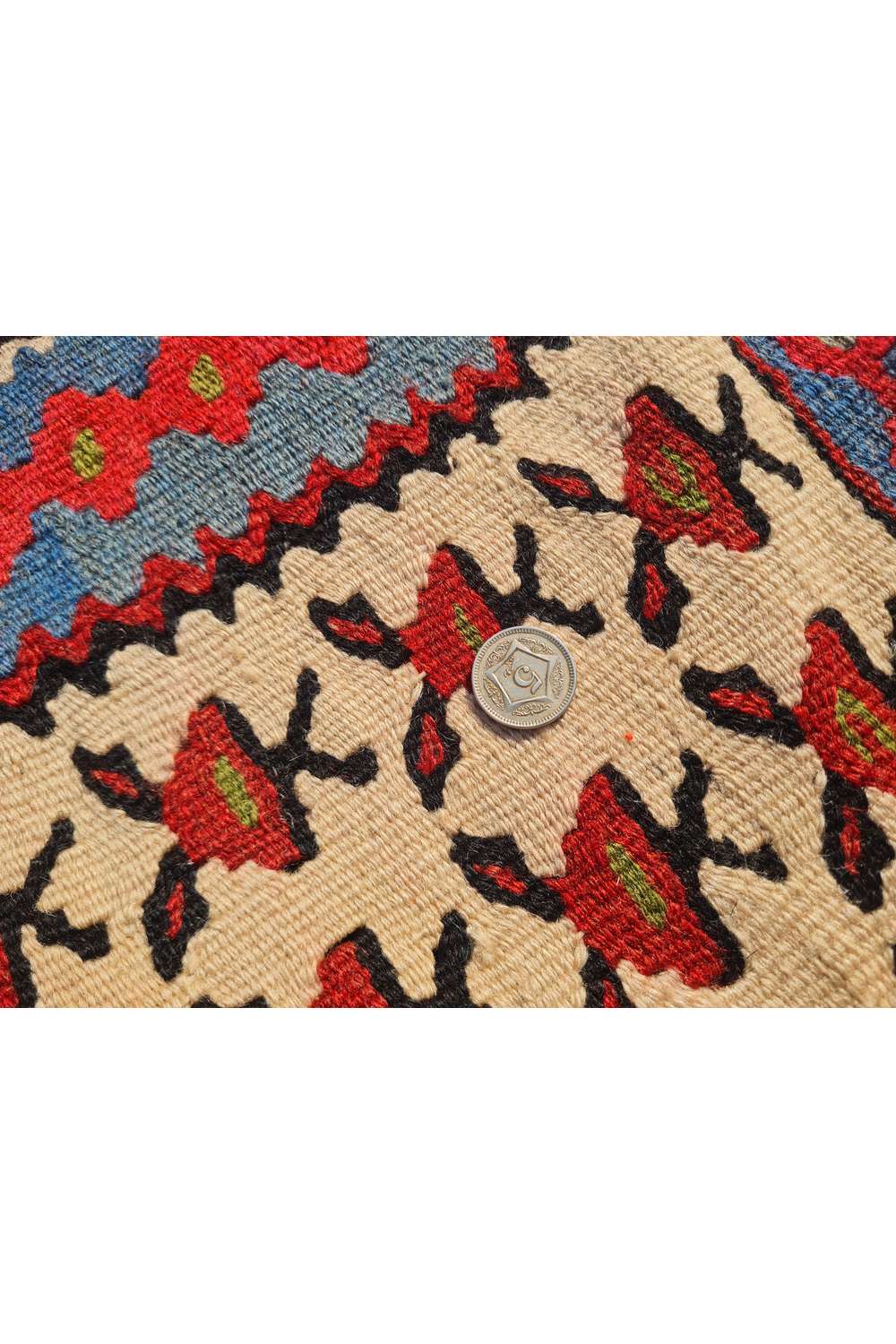 Hand Knotted Vintage Flat Weave Ceena Kilim Kilim Wool Area Rug 5.1 x 3.1 Ft