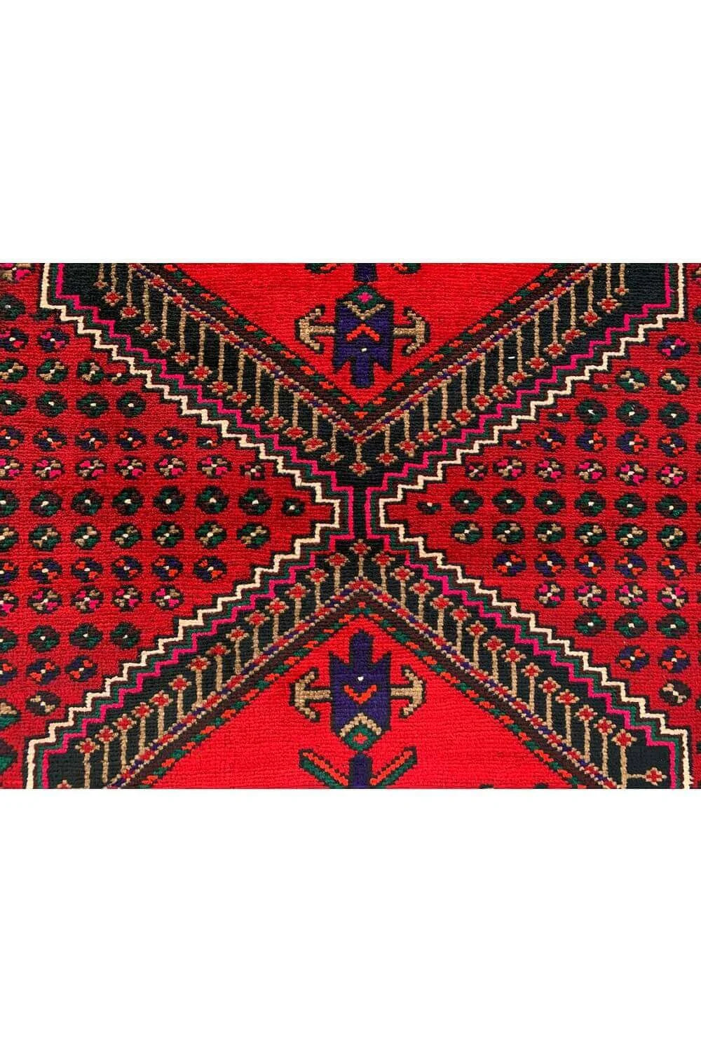 Amazing Hand Knotted Vintage baghtiyaar Wool Area Rug 6.8 x 3.4 Ft