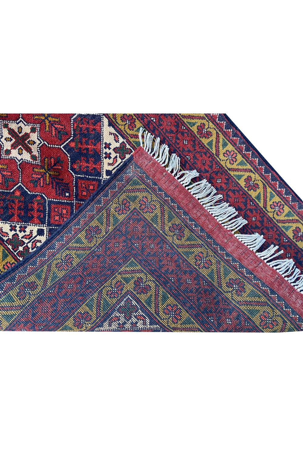Fine Quality Hand Knotted Afghan Khal Muhammadi Wool Area Runner Rug 9.8 x 2.9 Ft