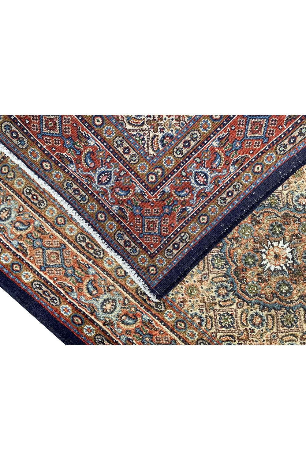 Amazing Hand Knotted Vintage Persian Yamoud Wool Area Rug 9.4 x 2.7 Ft