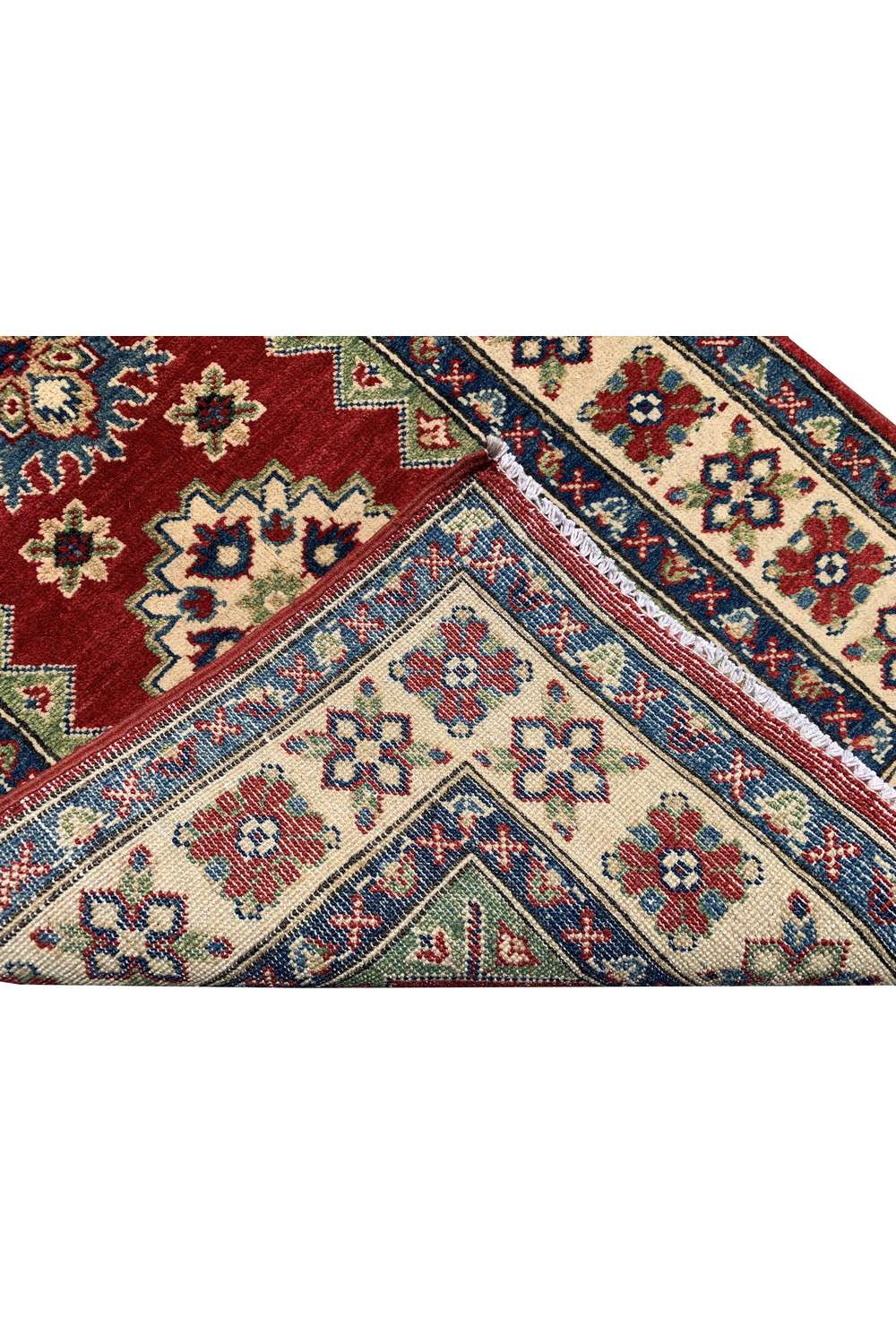 Amazing Hand Knotted Afghan Kazak Wool Area Rug 3.10 x 2.8 Ft