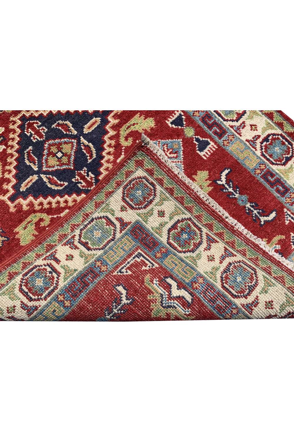 Amazing Hand Knotted Afghan Kazak Wool Area Rug 4.4 x 2.9 Ft