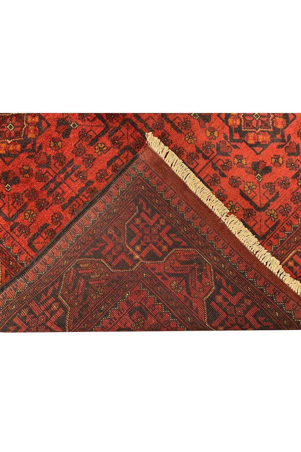 Fine Quality Hand Knotted Afghan Khal Muhammadi Wool Area Rug 6.7 x 4.11 Ft