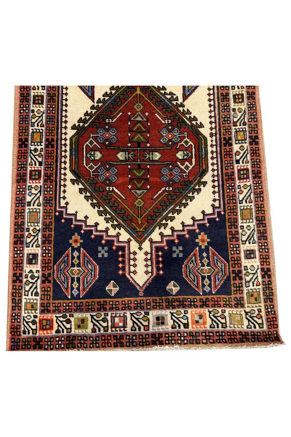 Amazing Hand Knotted Vintage Baghtiyaar Wool Area Runner Rug 9.6 x 2.5 Ft