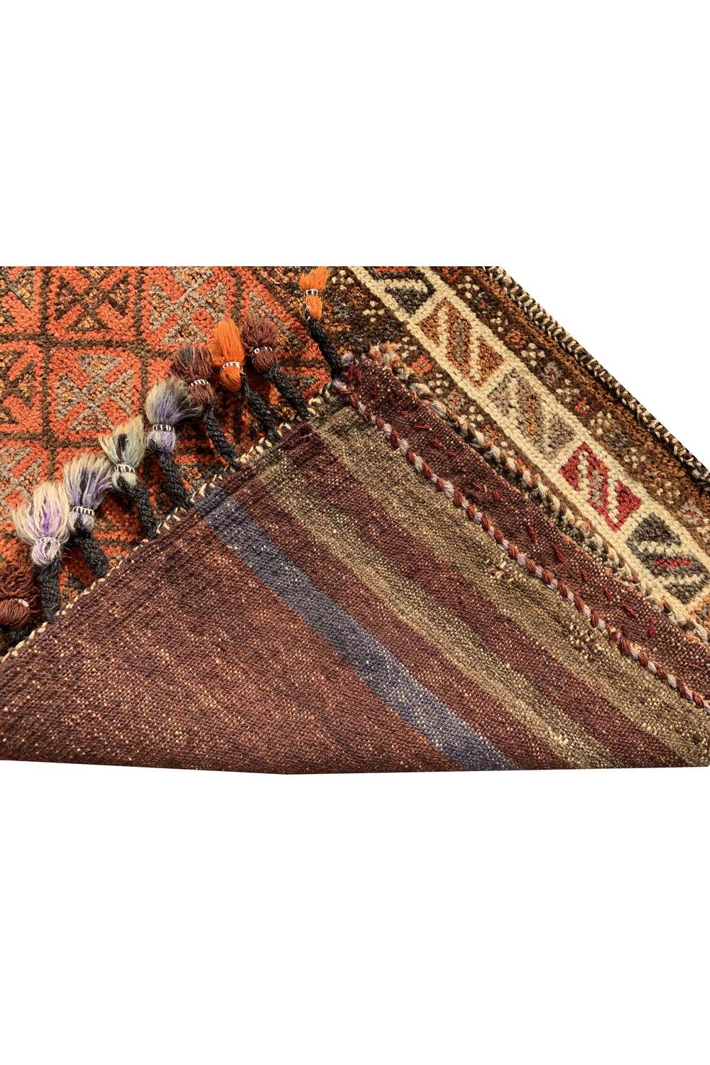 Rare Hand Knotted Vintage Afghan Balouch Salt Bag Wool Area Rug 3.3 x 2.1 Ft