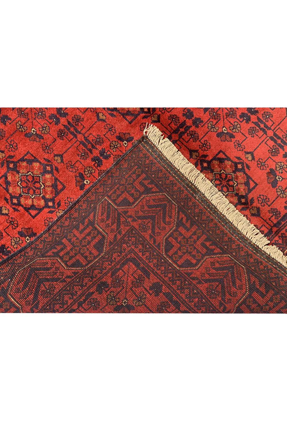 Fine Quality Hand Knotted Afghan Khal Mohammadi Wool Area Rug 7.9 x 5.9 Ft