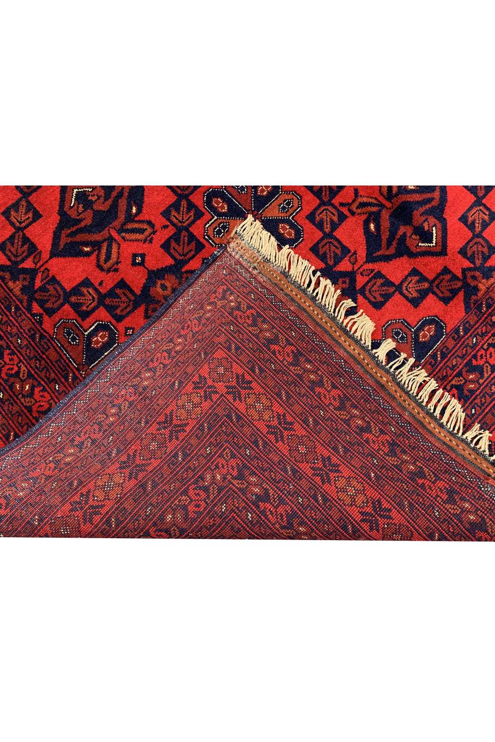 Fine Quality Hand Knotted Afghan Khal Mohammadi Wool Area Rug 9.6 x 6.5 Ft