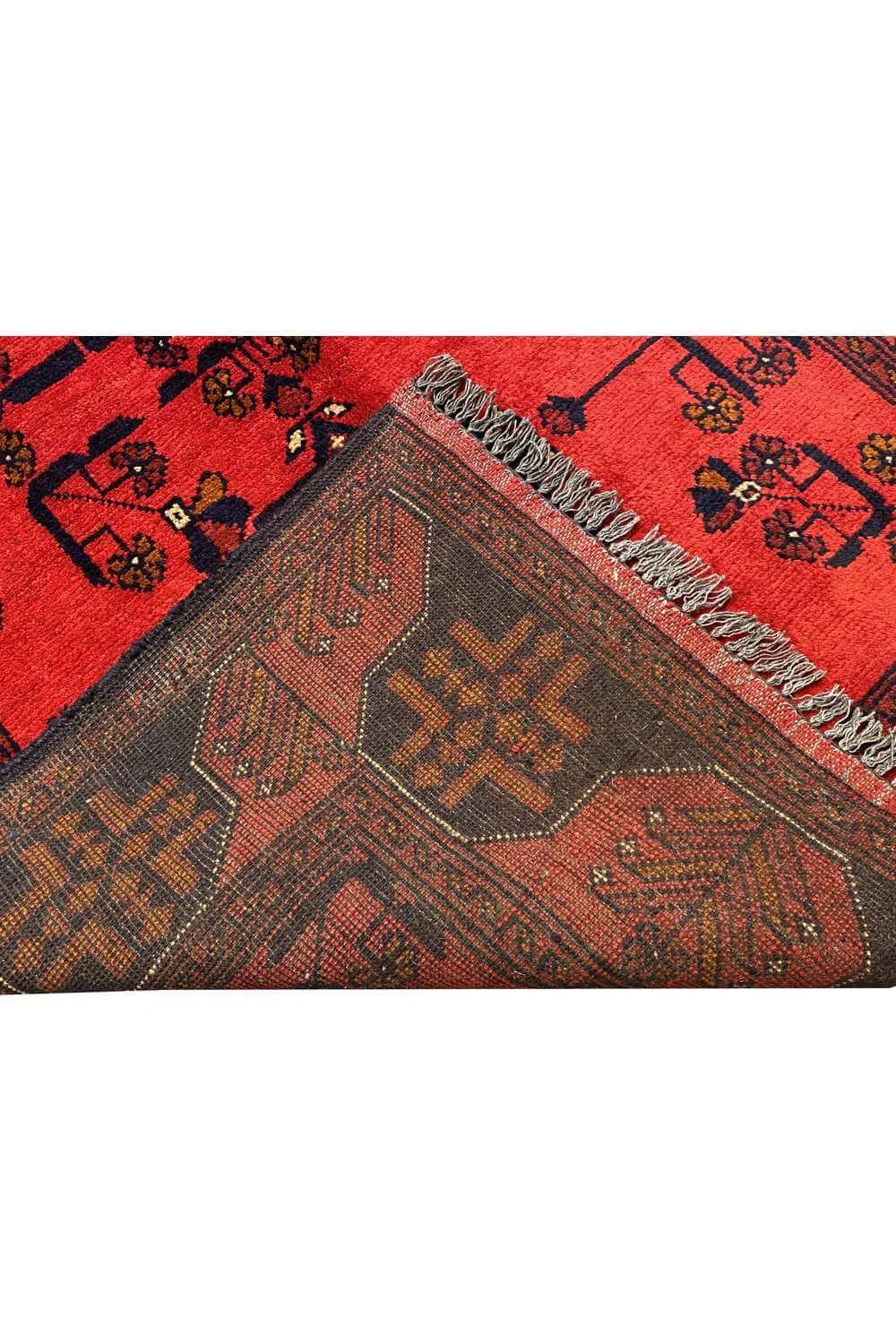 Fine Quality Hand Knotted Afghan Khal Muhammadi Wool Area Rug 4.10 x 3.5 Ft