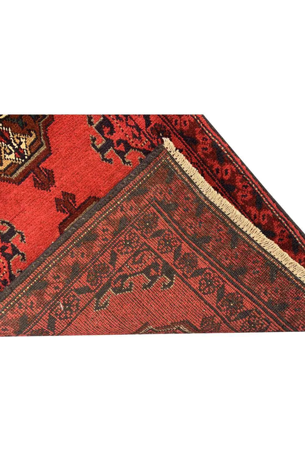 Fine Quality Hand Knotted Afghan Khal Muhammadi Wool Area Rug 4.9 x 1.9 Ft