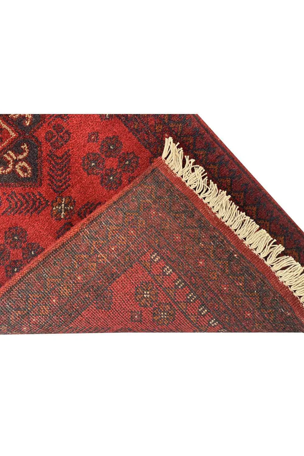 Fine Quality Hand Knotted Afghan Khal Muhammadi Wool Area Rug 4.11 x 1.10 Ft
