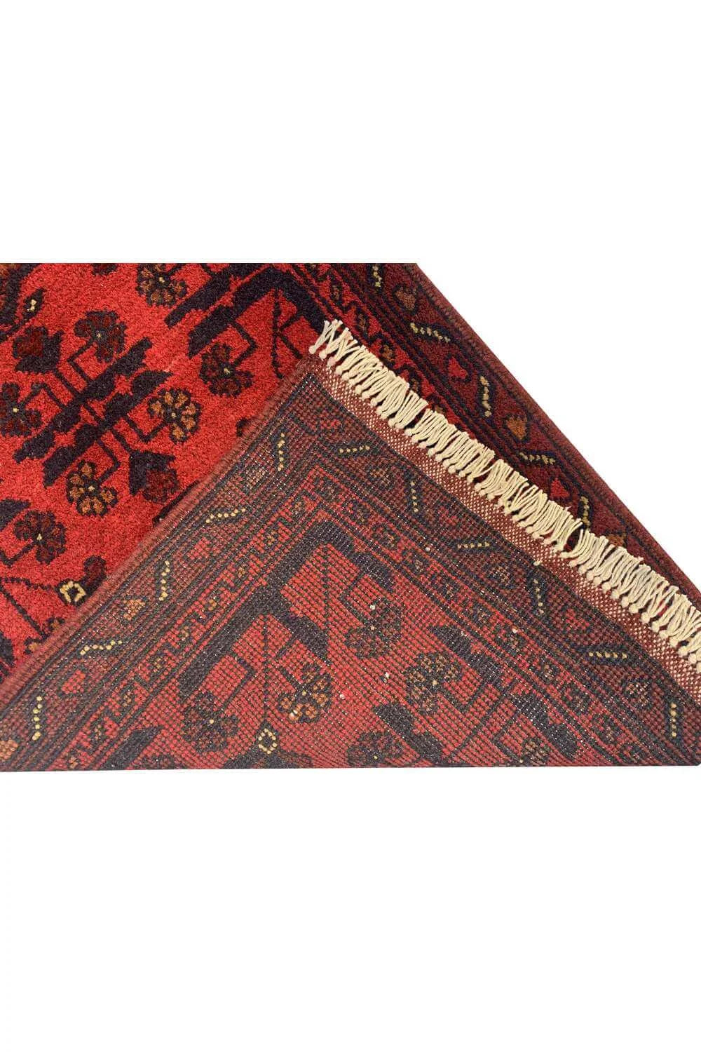 Fine Quality Hand Knotted Afghan Khal Muhammadi Wool Area Rug 4.10 x 1.9 Ft