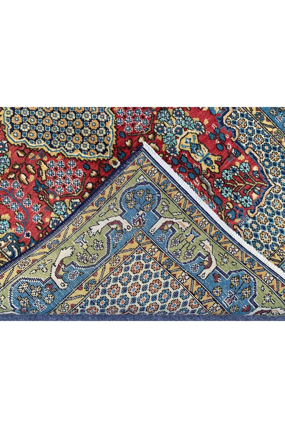 Amazing Hand Knotted Vintage Persian Kashmaar Wool Area Rug 5.3 x 3.6 Ft