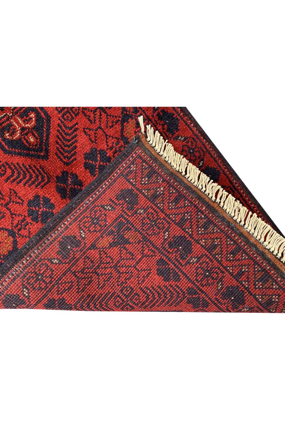 Fine Quality Hand Knotted Afghan Khal Muhammadi Wool Area Rug 5.0 x 1.9 Ft