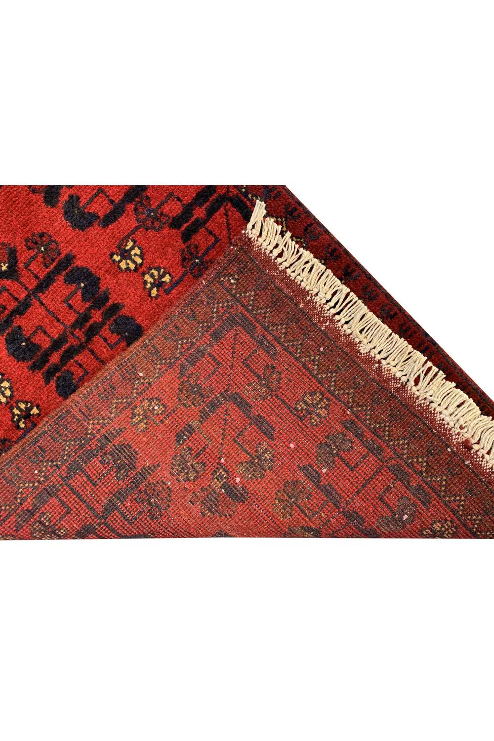 Fine Quality Hand Knotted Afghan Khal Muhammadi Wool Area Rug 4.10 x 1.9 Ft