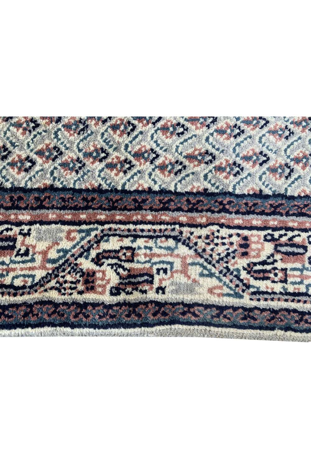 Amazing Hand Knotted Vintage Badam Gul Wool Area Rug 4.5 x 2.5 Ft