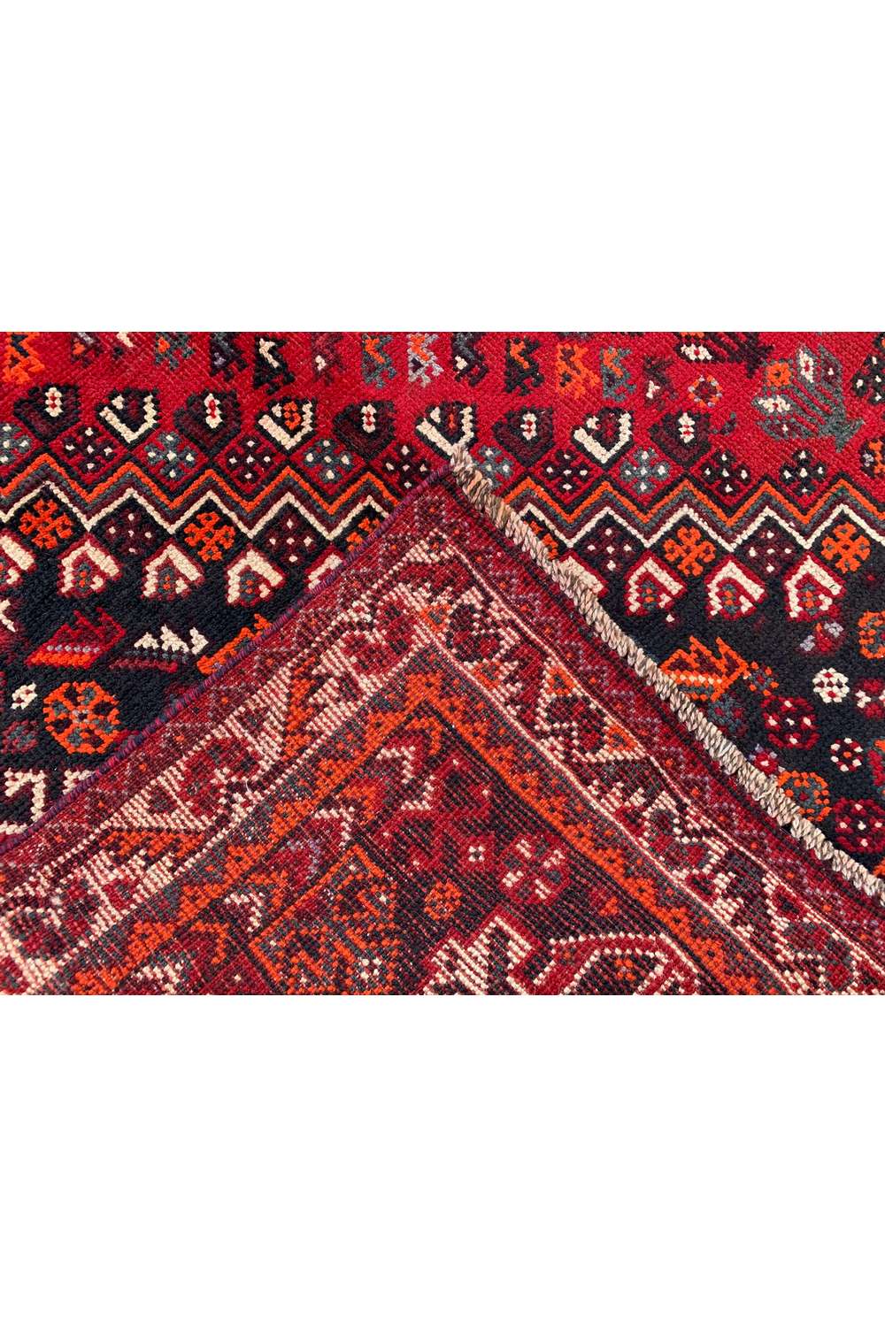 Amazing Hand Knotted Vintage Shrz Wool Area Rug 9.10 x 6.9 Ft