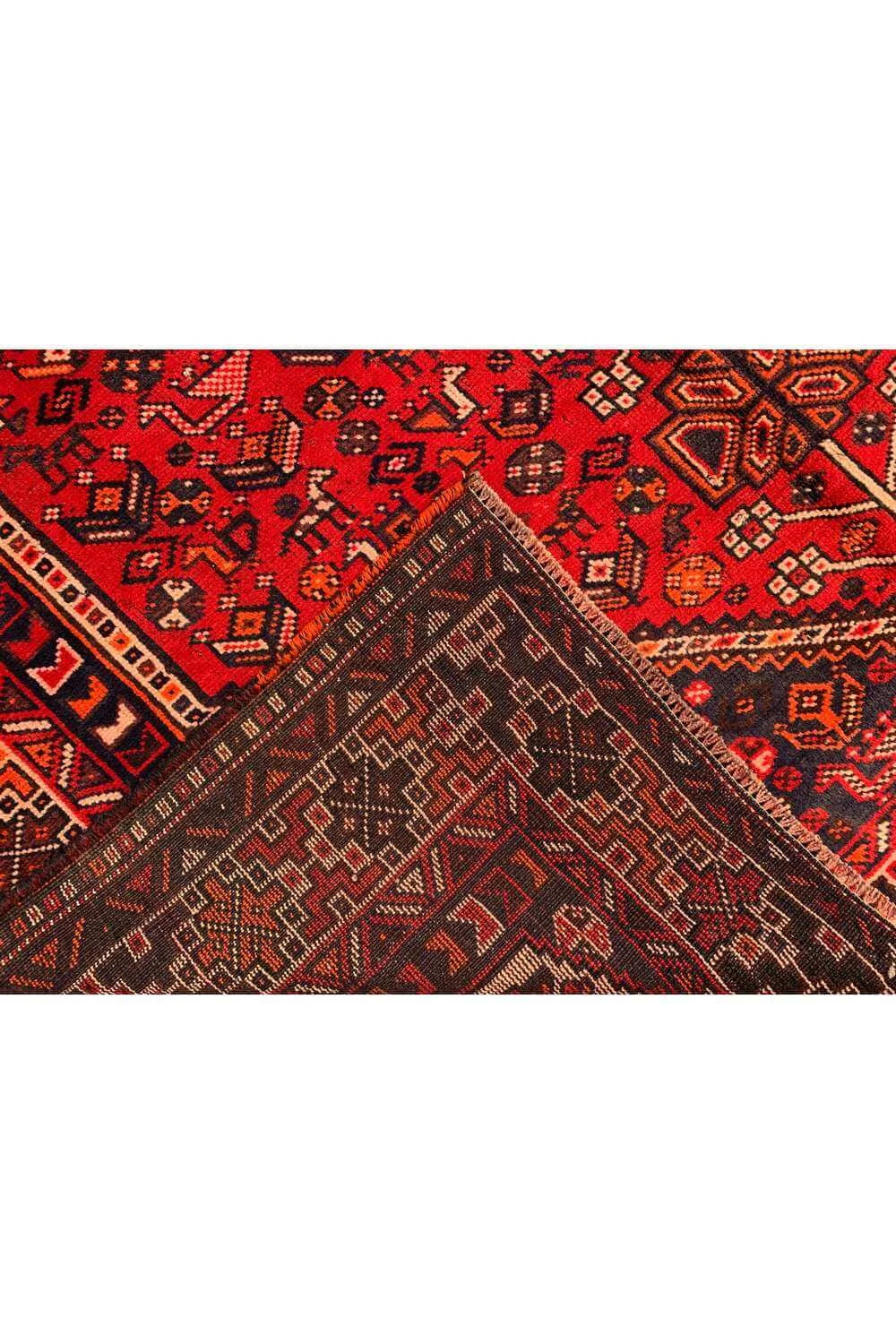 Authentic Hand Knotted Vintage Shrz Pictorial Wool Area Rug 7.9 x 5.5 Ft