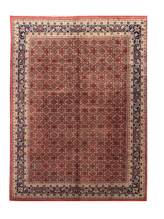 Authentic Hand Knotted Vintage Bijour Wool Area Rug 11.7 x 8.0 Ft
