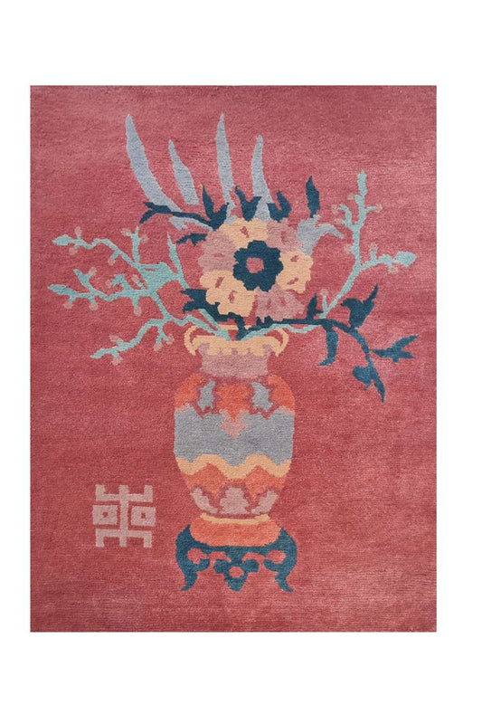 Amazing Hand Knotted Vintage Nepali Wool Area Rug 5.3 x 3.1 Ft