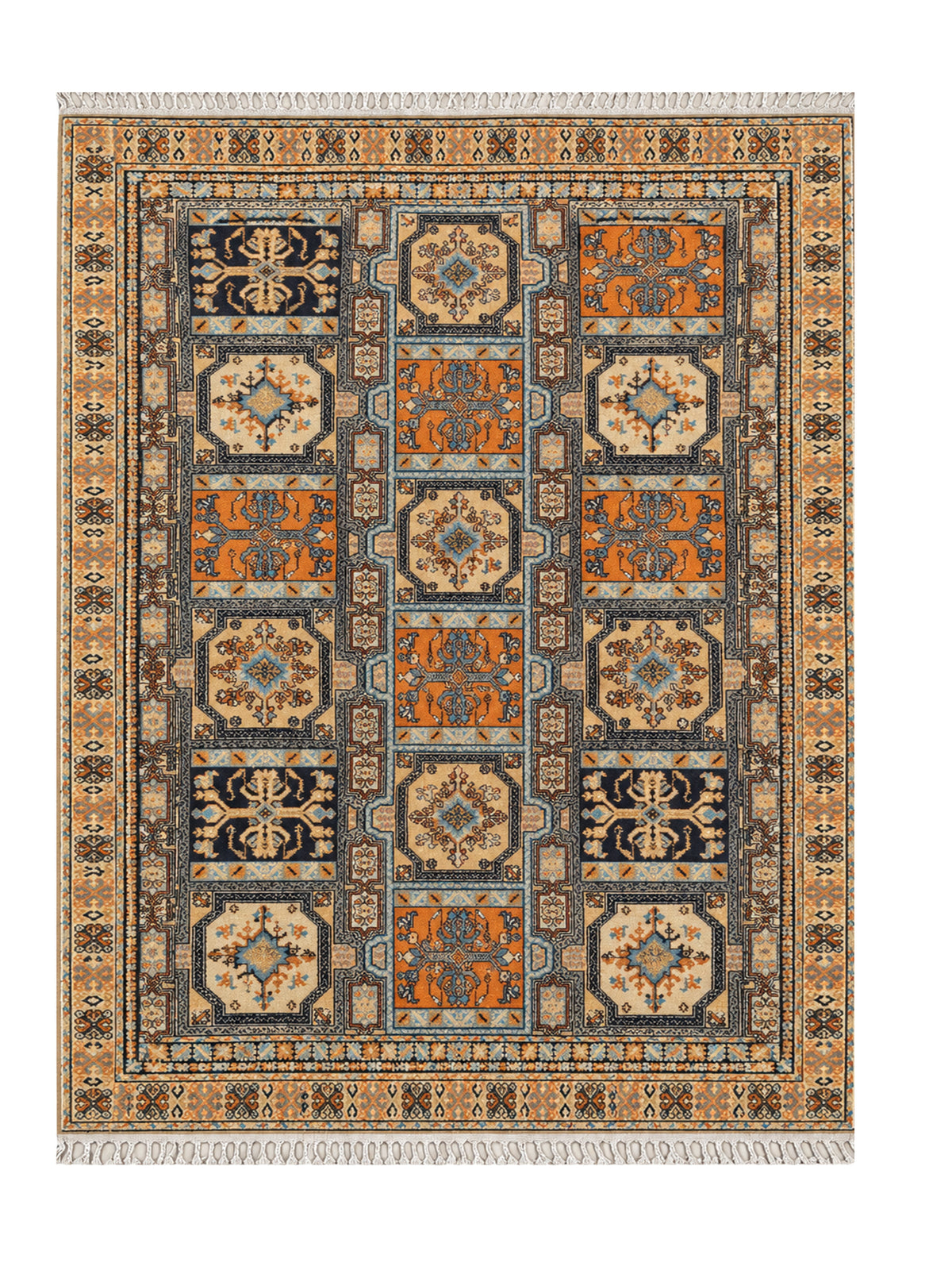 Amazing Hand Knotted Vintage Moroccan Wool Area Rug 7.2 x 4.11 Ft