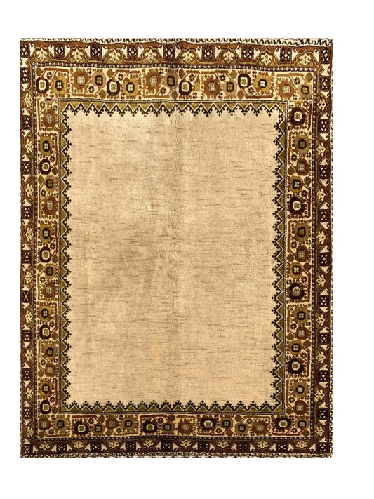 Amazing Hand Knotted Gabbah Gabbah Wool Area Rug 7.4 x 6.7 Ft