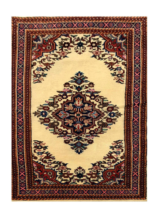 Amazing Hand Knotted Vintage Baghtiyaar Wool Area Rug 6.1 x 3.0 Ft