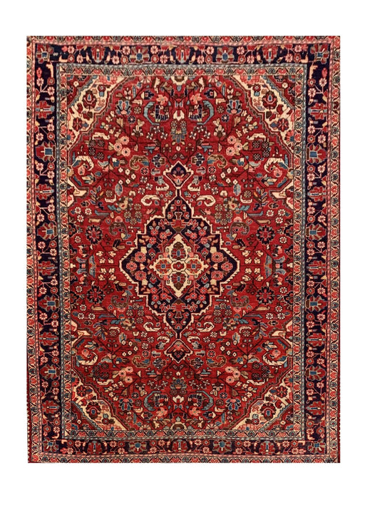 Amazing Hand Knotted Vintage Hamidoun Wool Area Rug 6.10 x 4.3 Ft