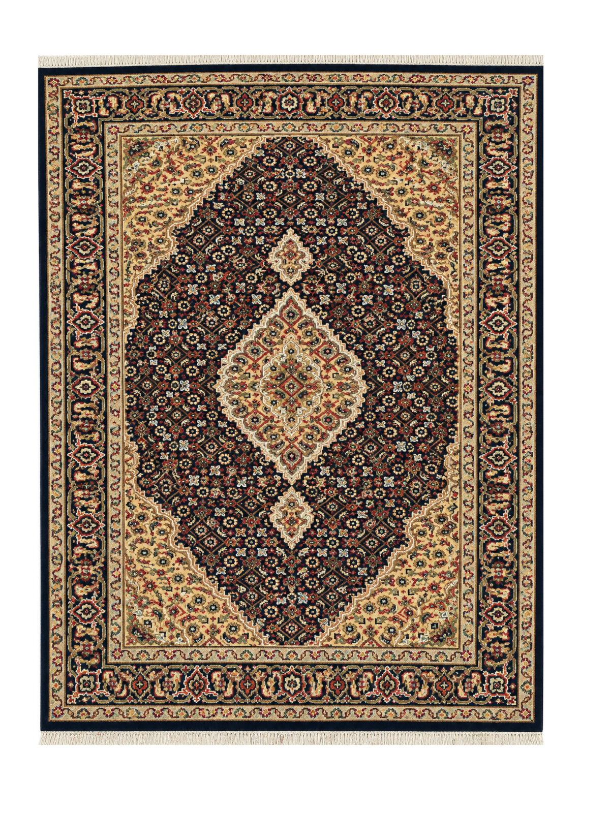 Amazing Hand Knotted Vintage Persian Tabriz Wool Area Rug 4.7 x 2.5 Ft