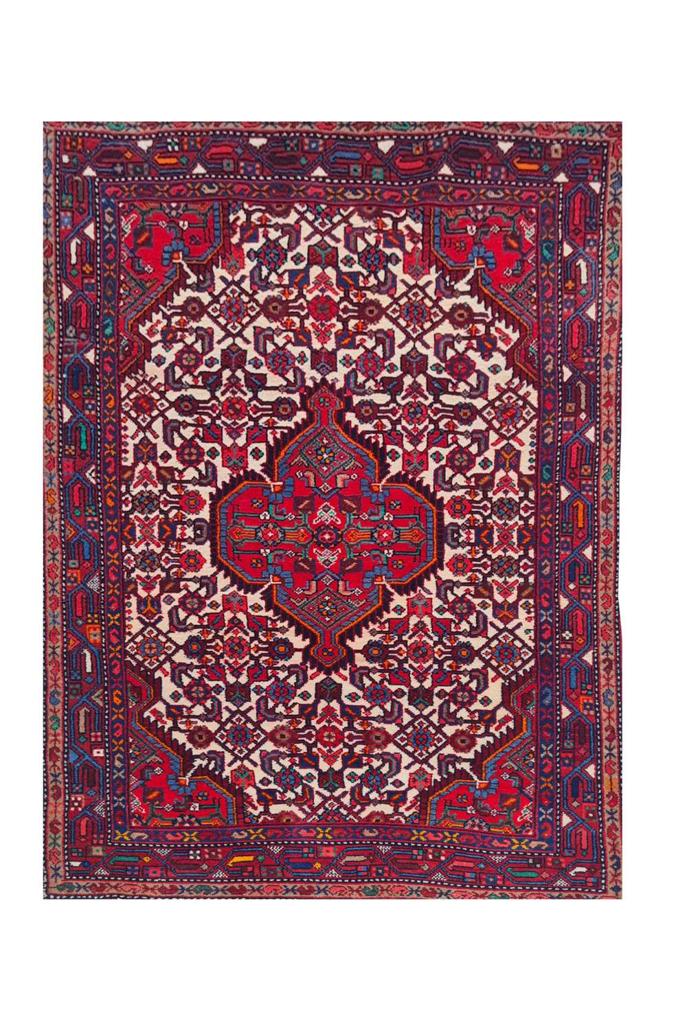 Amazing Hand Knotted Vintage Ceena Wool Area Rug 5.3 x 3.6 Ft