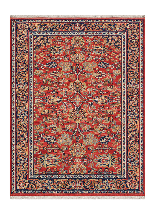 Amazing Hand Knotted Vintage Saroukh Wool Area Rug 5.3 x 2.11 Ft