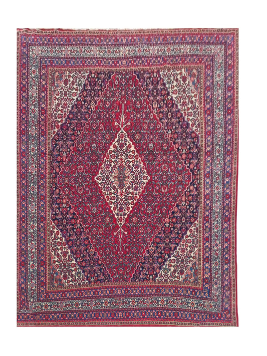 Authentic Hand Knotted Vintage Hamidoun Wool Area Rug 12.0 x 9.0 Ft