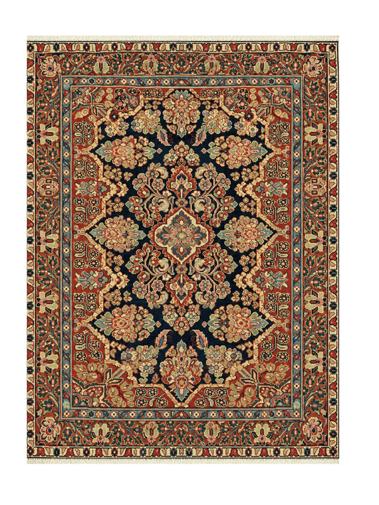 Amazing Hand Knotted Antique Persian Bakhtiyaar Wool Area Rug 6.5 x 4.2 Ft