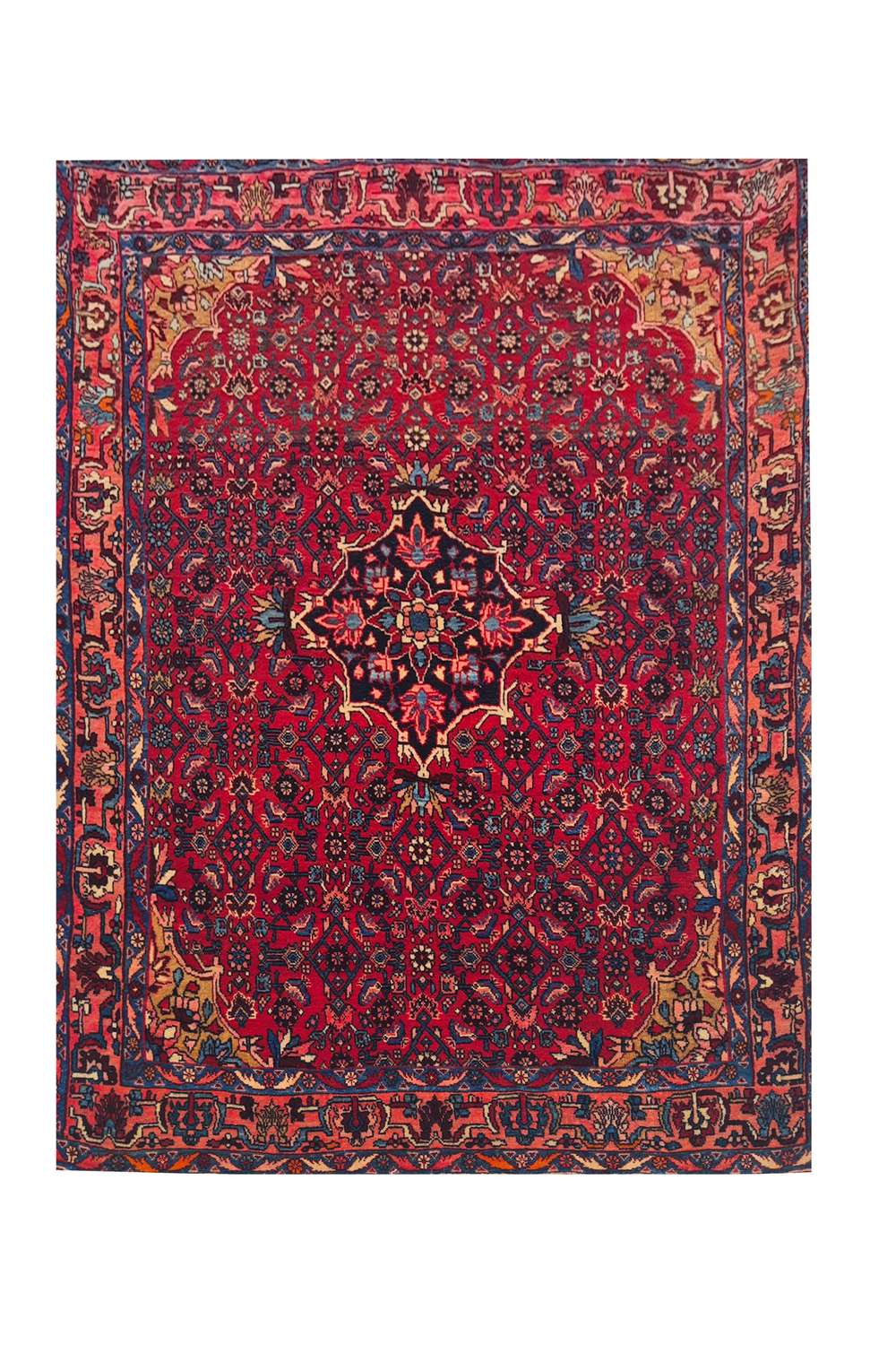 Amazing Hand Knotted Antique Bijour Wool Area Rug 5.3 x 3.6 Ft
