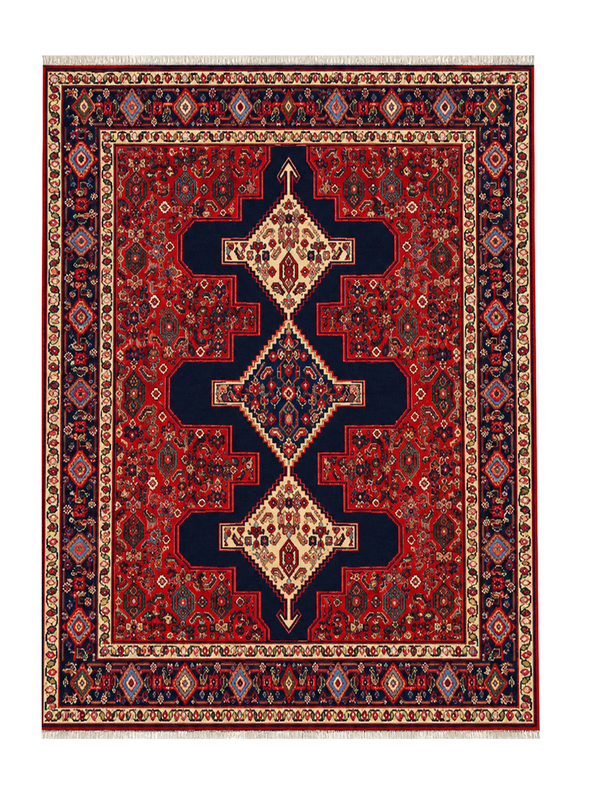 Amazing Hand Knotted Vintage Wiss Bakhtiyaar Wool Area Rug 5.0 x 3.10 Ft